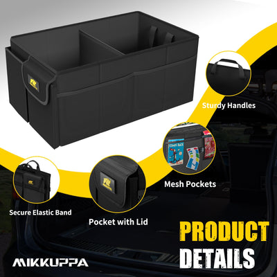 Car Trunk Organizer With Non Slip Bottom For SUV Auto Truck Van