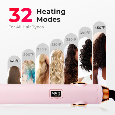 Hair Straightener And Curler 2 In 1 Fast Heating Styling Tool