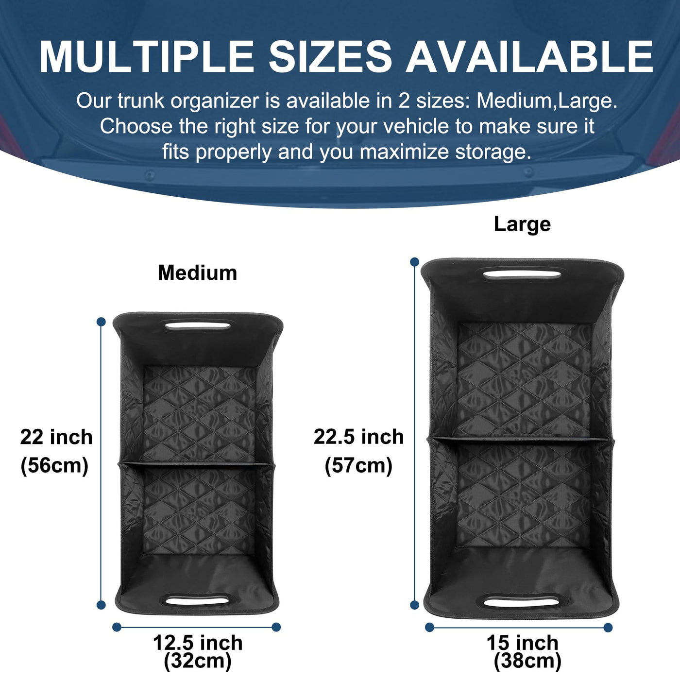 Deosk Car Trunk Organizer With 6 Pockets For SUV And Car Storage
