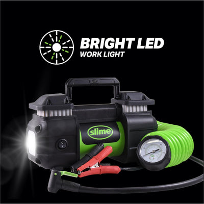 Slime Tire Inflator Portable Air Compressor For Car SUV 4x4