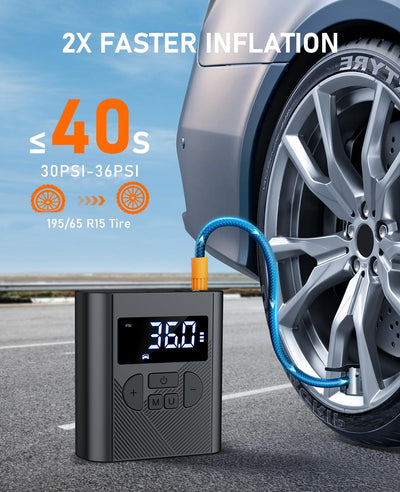 Portable Air Compressor Cordless 150PSI Battery Air Pump With LCD Light