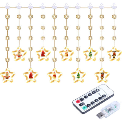 Christmas LED Wishing Ball String Lights Set Of 10 Decorative Balls