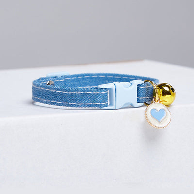 Polka Dot Cat Collar With Bell Adjustable Cute Design