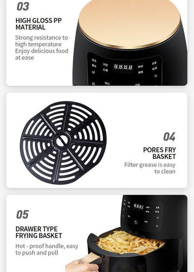 Air Fryer Electric Touch Control Home Kitchen Cooker