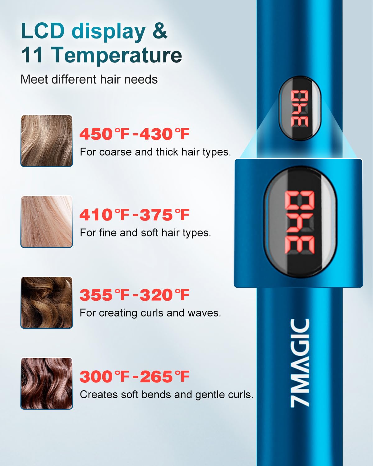 Ceramic Hair Straightener Flat Iron With LCD Professional 2 In 1