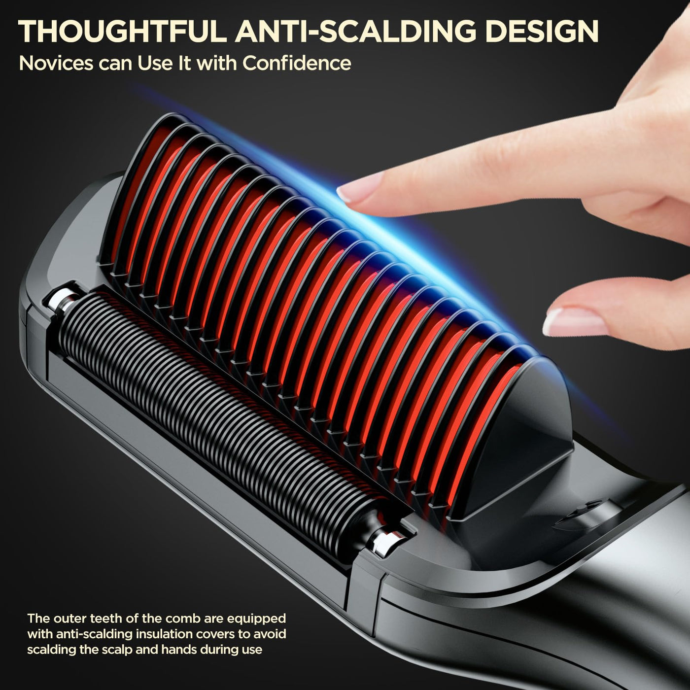 Upgraded Ionic Hair Straightener Brush For Smooth Styling