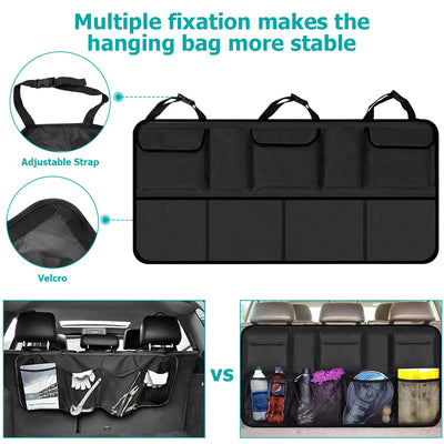 AICEL Car Trunk Organizer 9 Large Storage Bags Waterproof With Lids