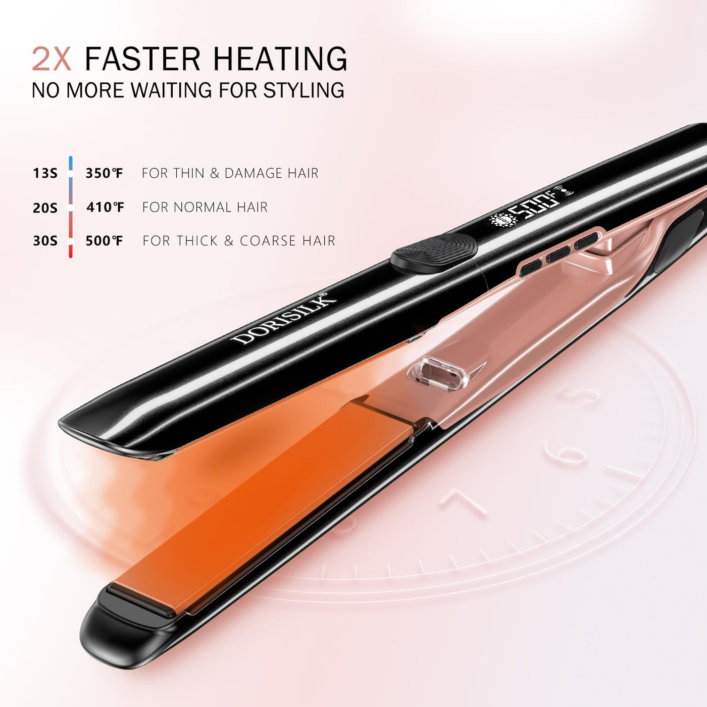 Degree Professional Hair Straightener With High Temperature Control