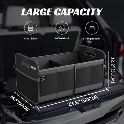 Sposuit Car Trunk Organizer 70L Collapsible Storage With 11 Pockets