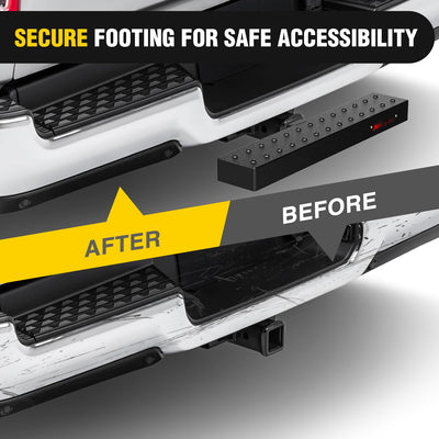 Nilight Hitch Step 11.9 Inch Rear Bumper Guard With Hitch Pin Clip