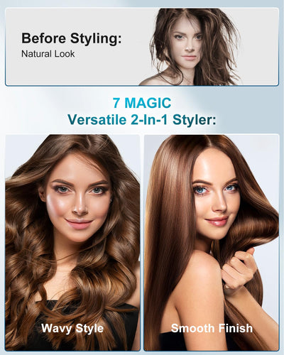 Ceramic Hair Straightener Flat Iron With LCD Professional 2 In 1