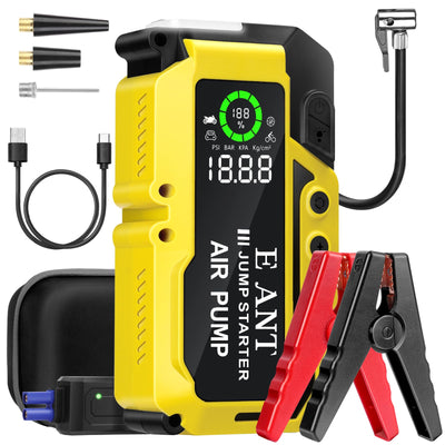 E-Ant Car Jump Starter 4000A Peak With Air Compressor For Gas Diesel