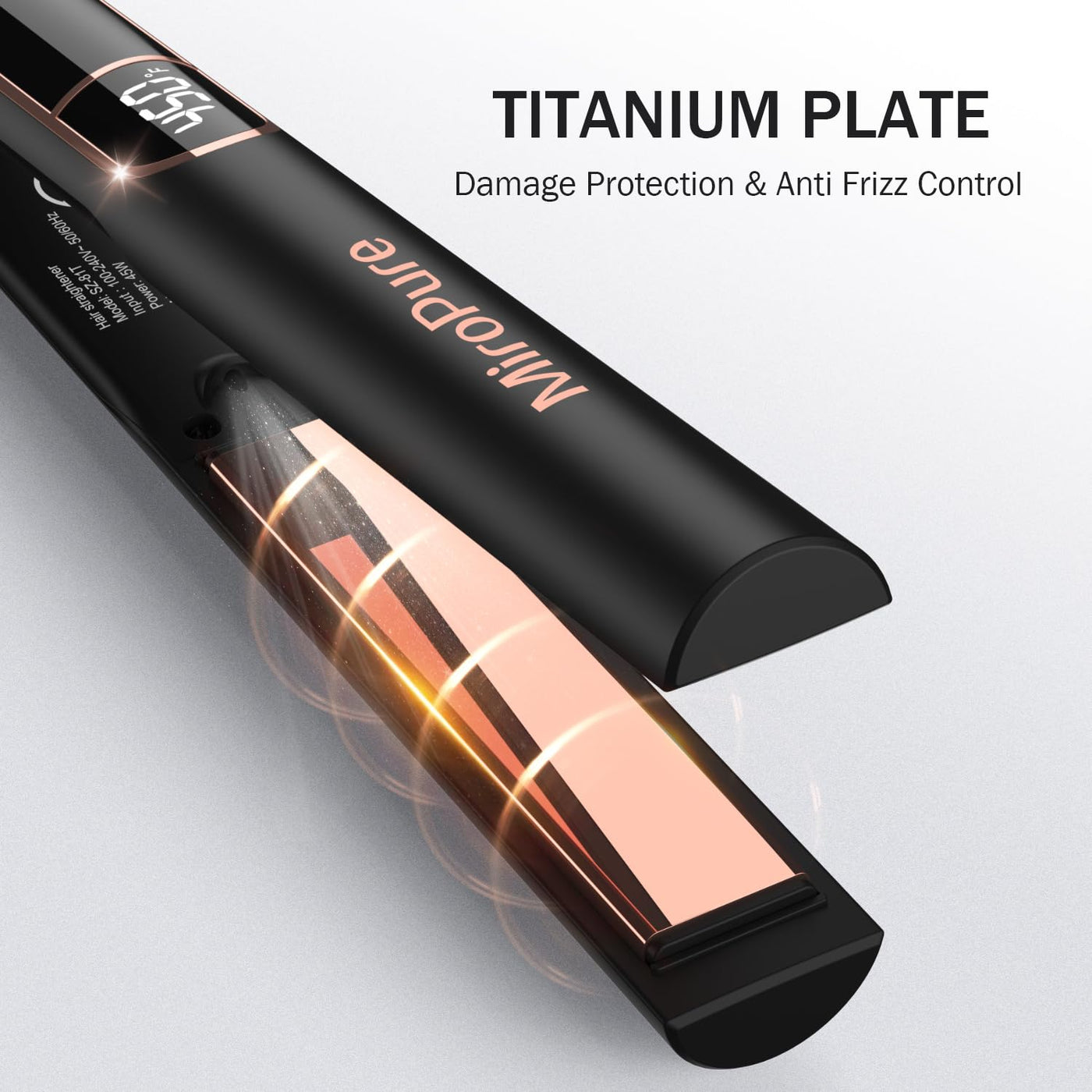 Hair Straightener With 1 Inch Titanium Plates For Sleek Styling