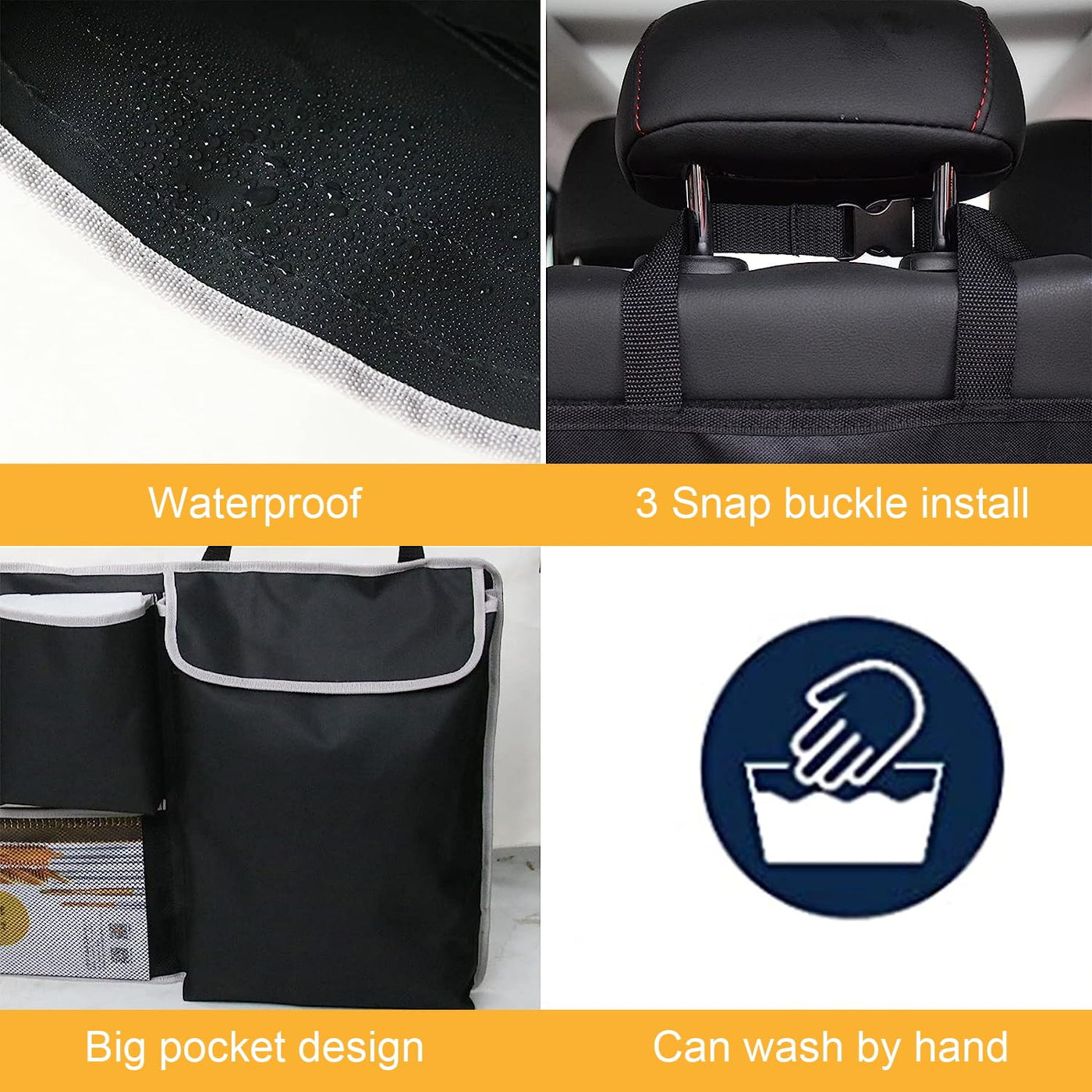 UYYE Car Trunk Organizer With 4 Pockets And 2 Mesh Pouches