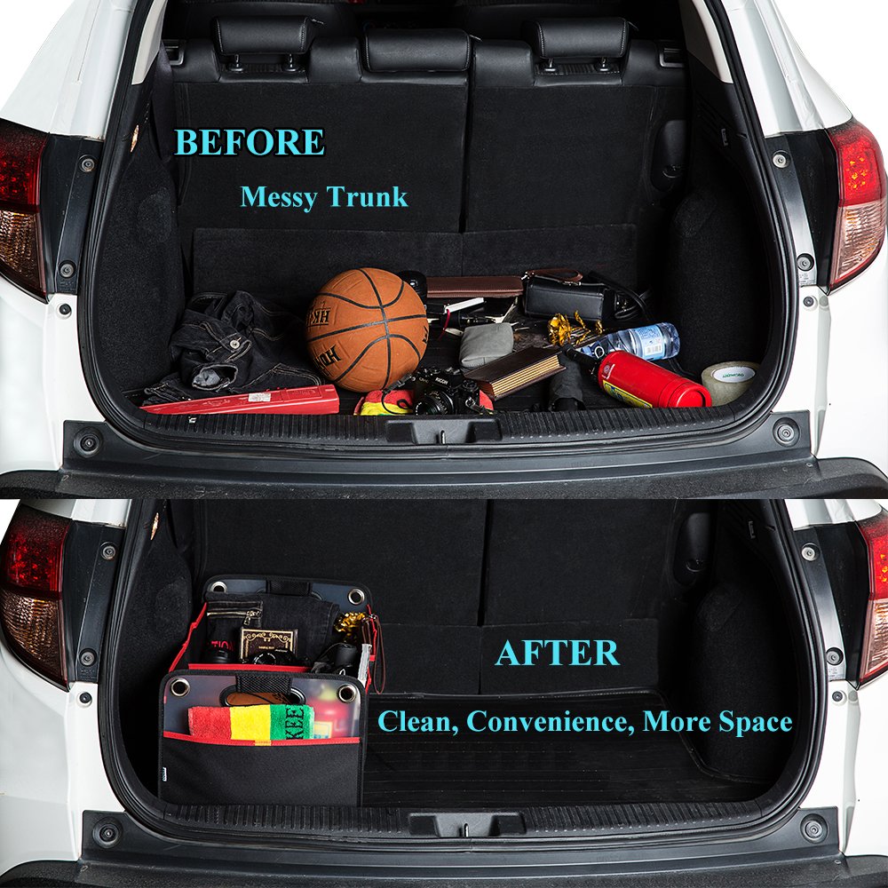 Car Trunk Organizer Portable Collapsible Storage For Grocery Cargo