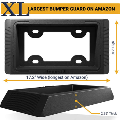 Front License Plate Bumper Guard XL Protector For Vehicle Bumpers