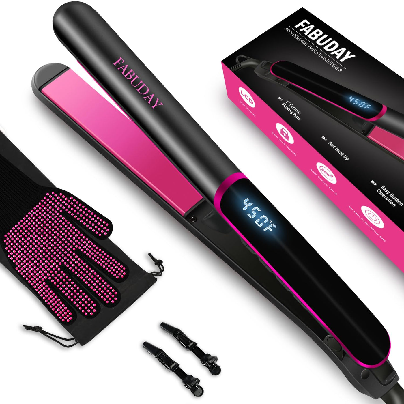 Hair Straightener Dual Voltage Fast Heating Ceramic Plates