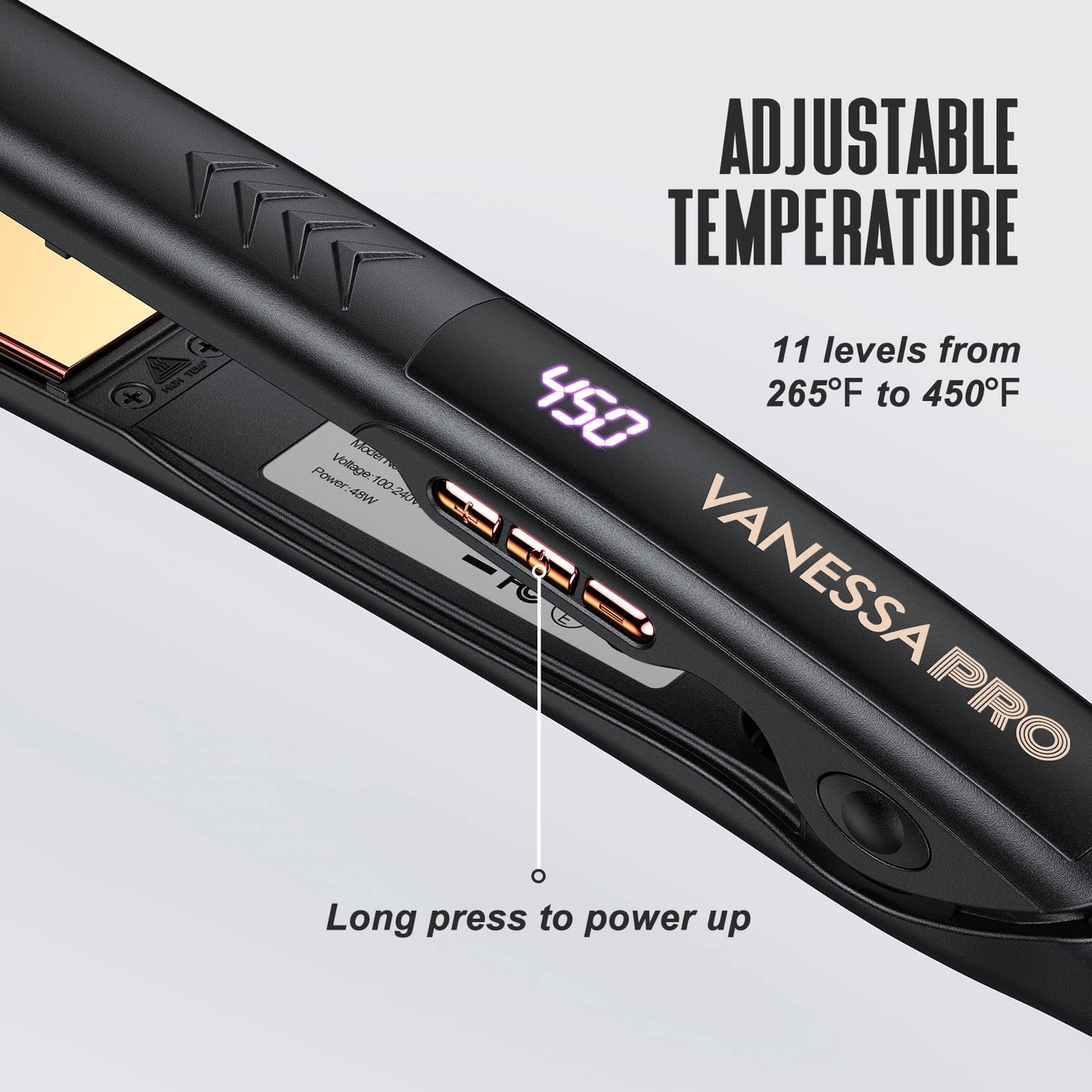 Flat Iron Hair Straightener Titanium Plates Salon Styling Tool
