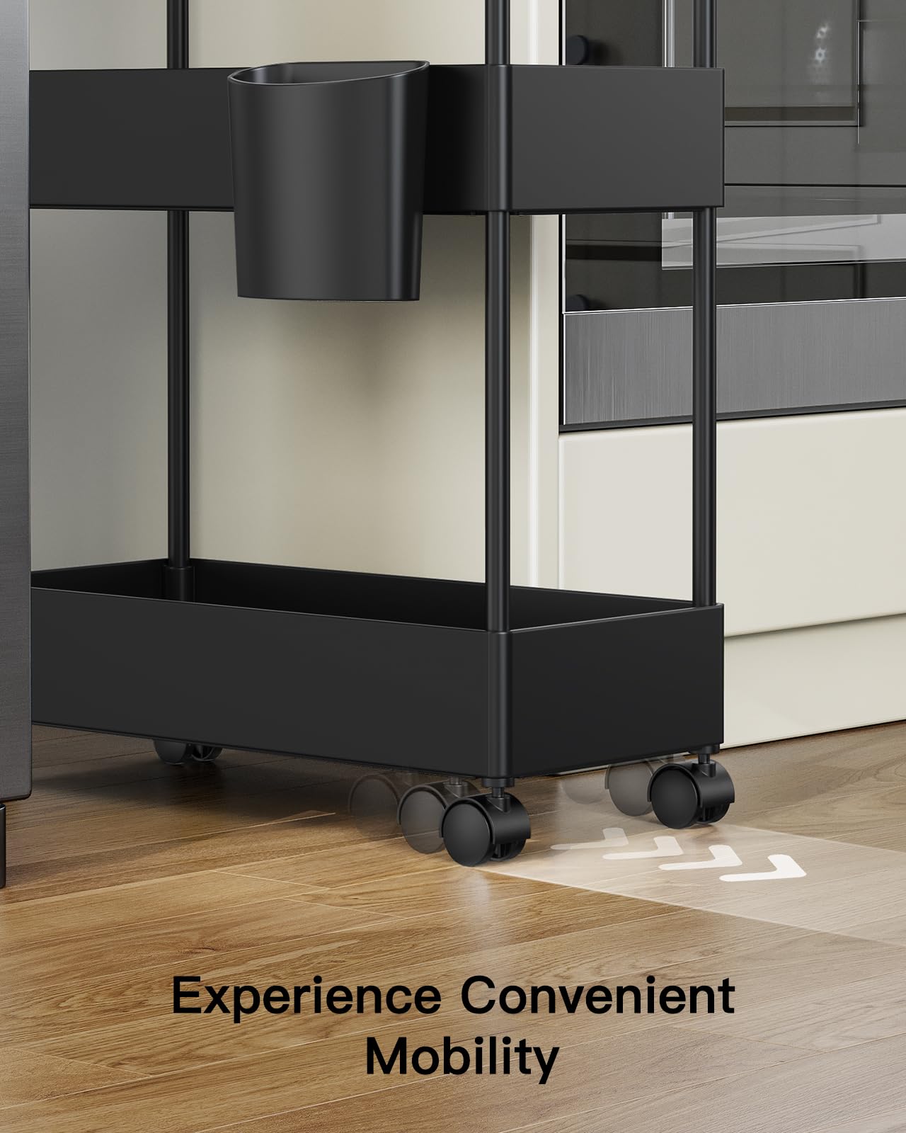 Bathroom Storage Cart Organizer With Wheels For Easy Mobility