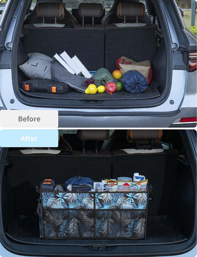 YOHOOLYO Car Trunk Organizer 72L Large Capacity SUV Collapsible Compartments