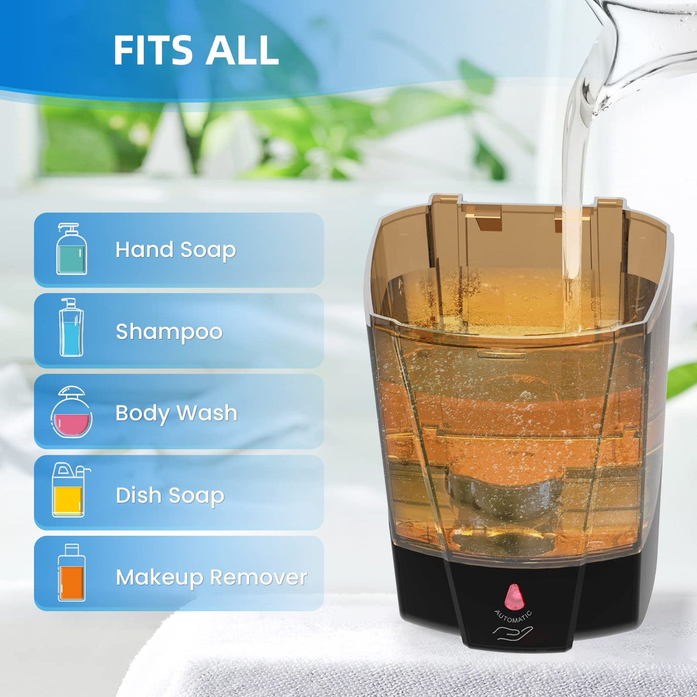 Automatic Soap Dispenser Wall Mount Hand Sanitizer 600ml Capacity