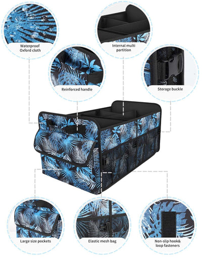 YOHOOLYO Car Trunk Organizer 72L Large Capacity SUV Collapsible Compartments