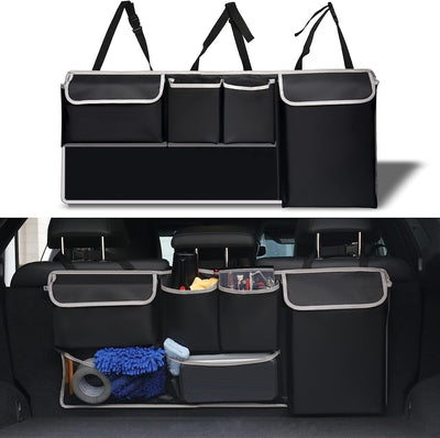 UYYE Car Trunk Organizer With 4 Pockets And 2 Mesh Pouches