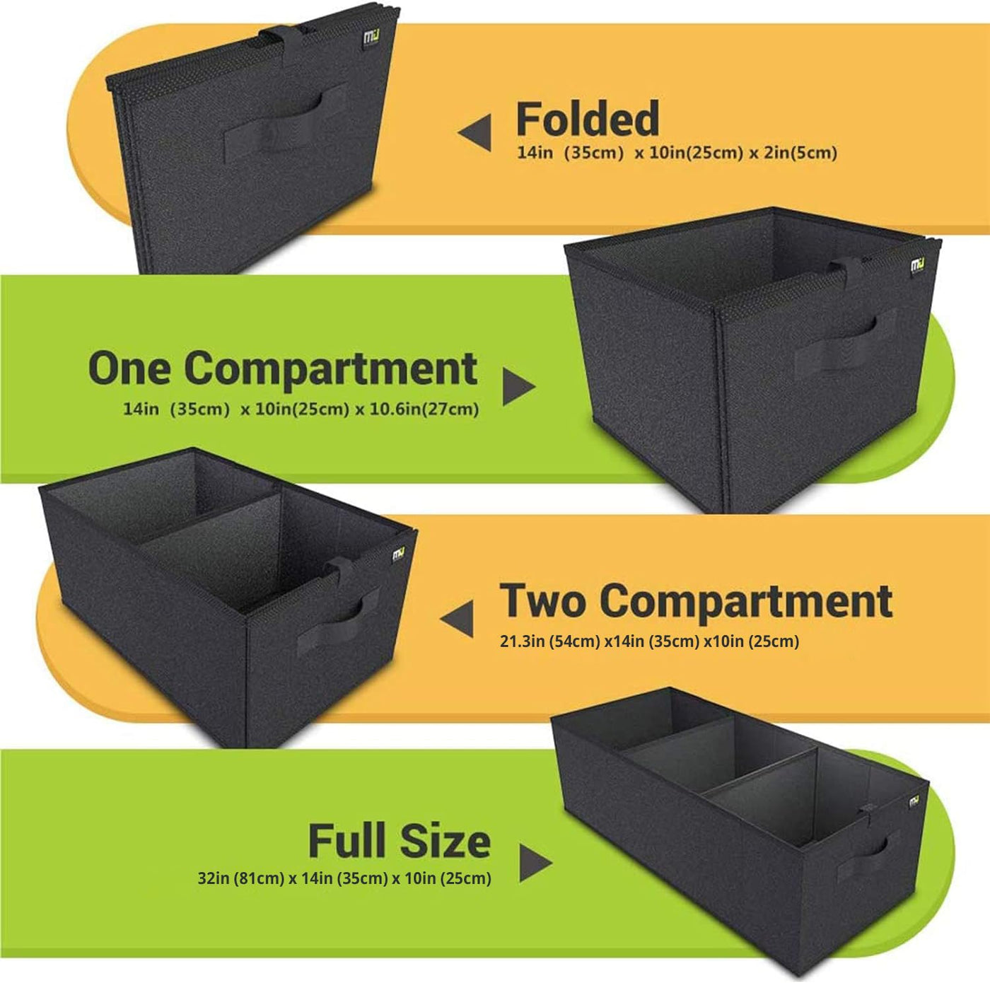 MIU COLOR Car Trunk Organizer 70L Expandable Large Capacity Storage