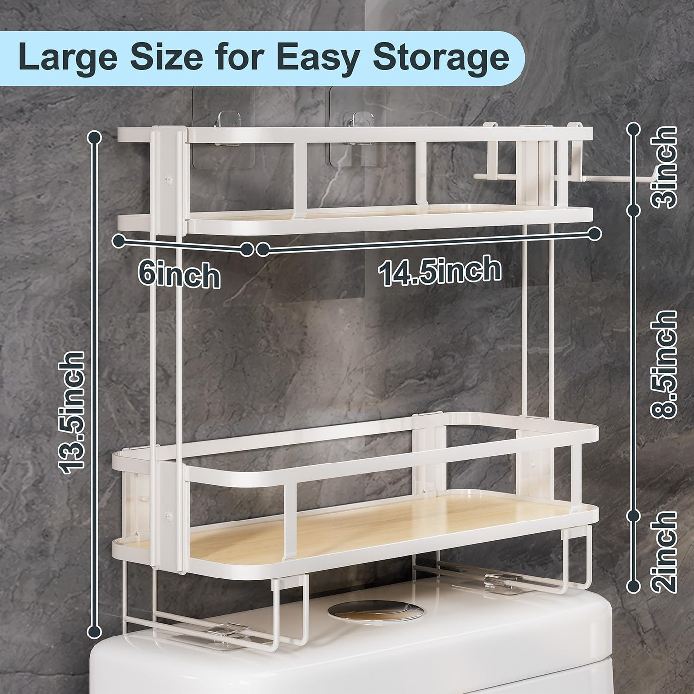Over The Toilet Storage Shelf Bathroom Organizer Large Capacity
