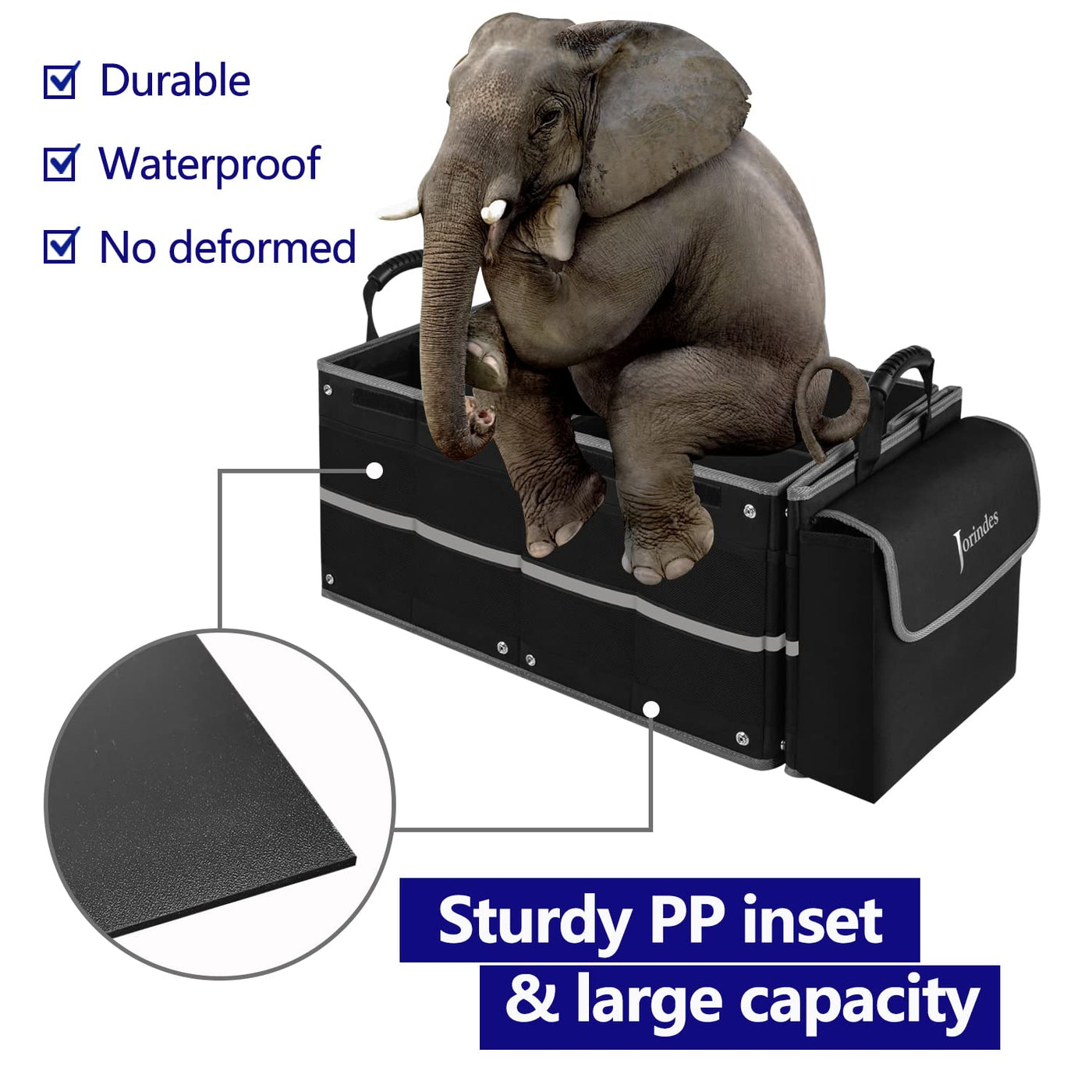 Car Trunk Organizer With Insulated Cooler Bag And 3 Compartments
