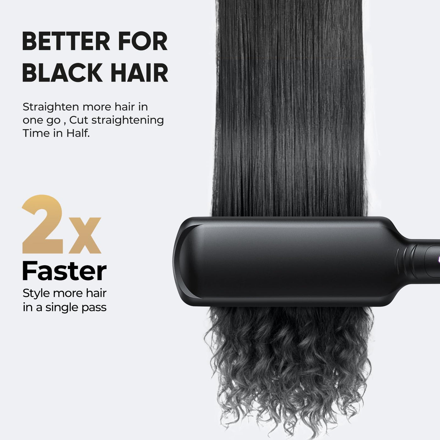 Titanium Flat Iron 2 Inch For Thick Black Hair Styling