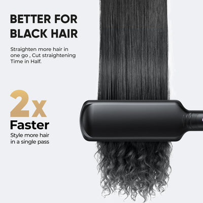 Titanium Flat Iron 2 Inch For Thick Black Hair Styling