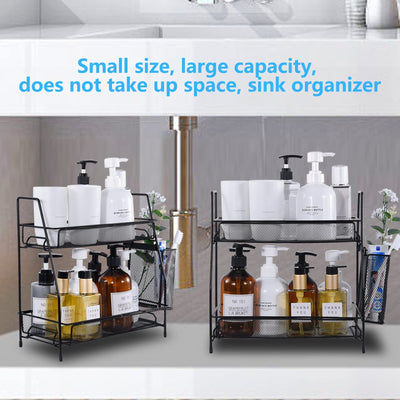 Bathroom Countertop Organizer With Multi-Use Storage And Spice Rack