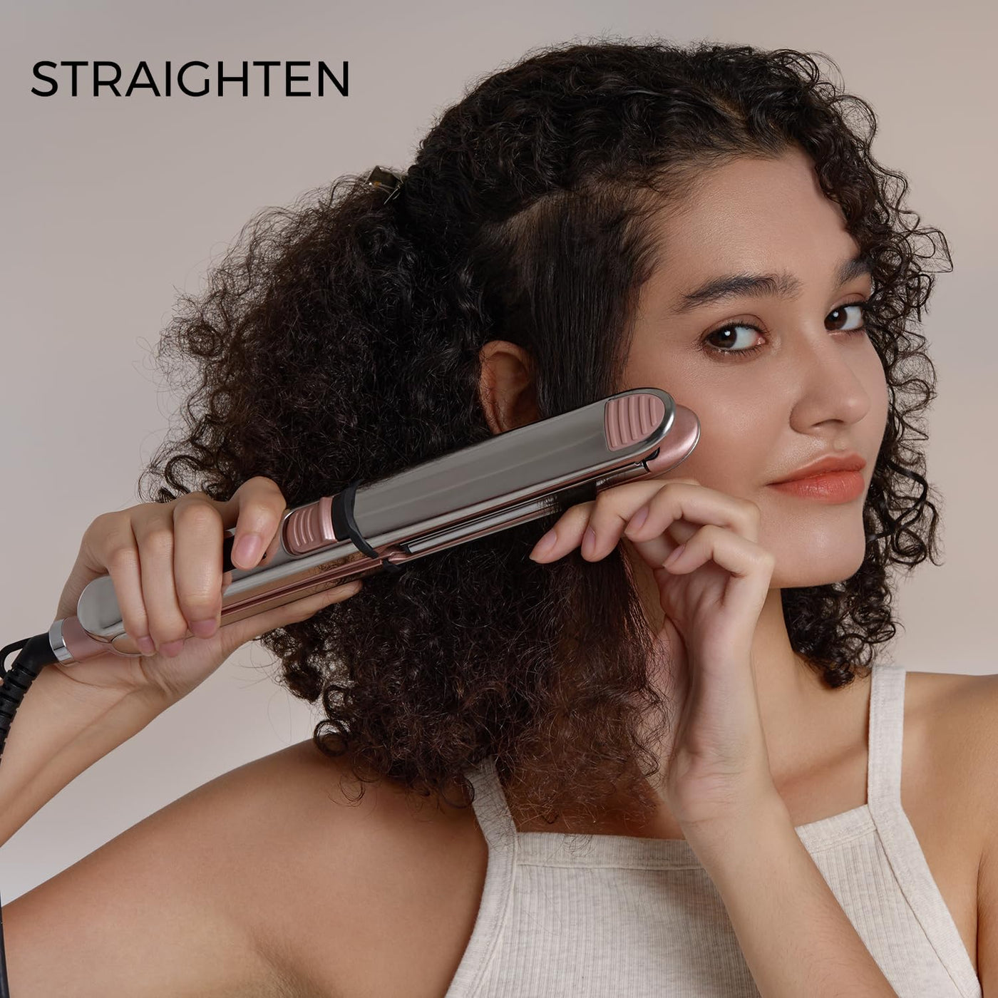 Flat Iron Hair Straightener Titanium Ionic For Smooth Styling