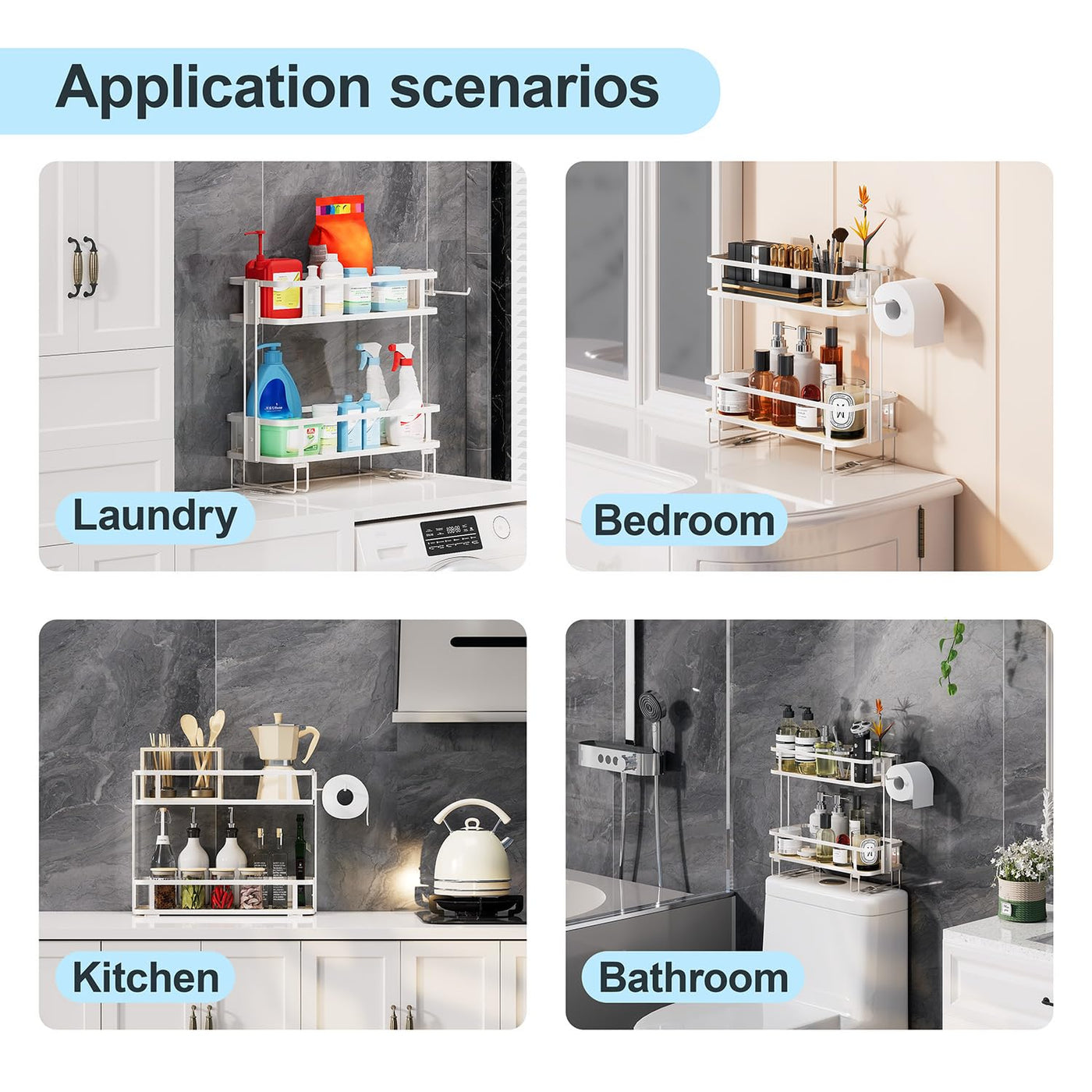 Over The Toilet Storage Shelf Bathroom Organizer Large Capacity