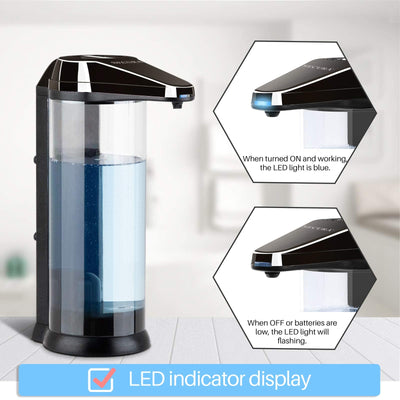 500ml Touchless Battery Operated Automatic Soap Dispenser With Adjustable Flow