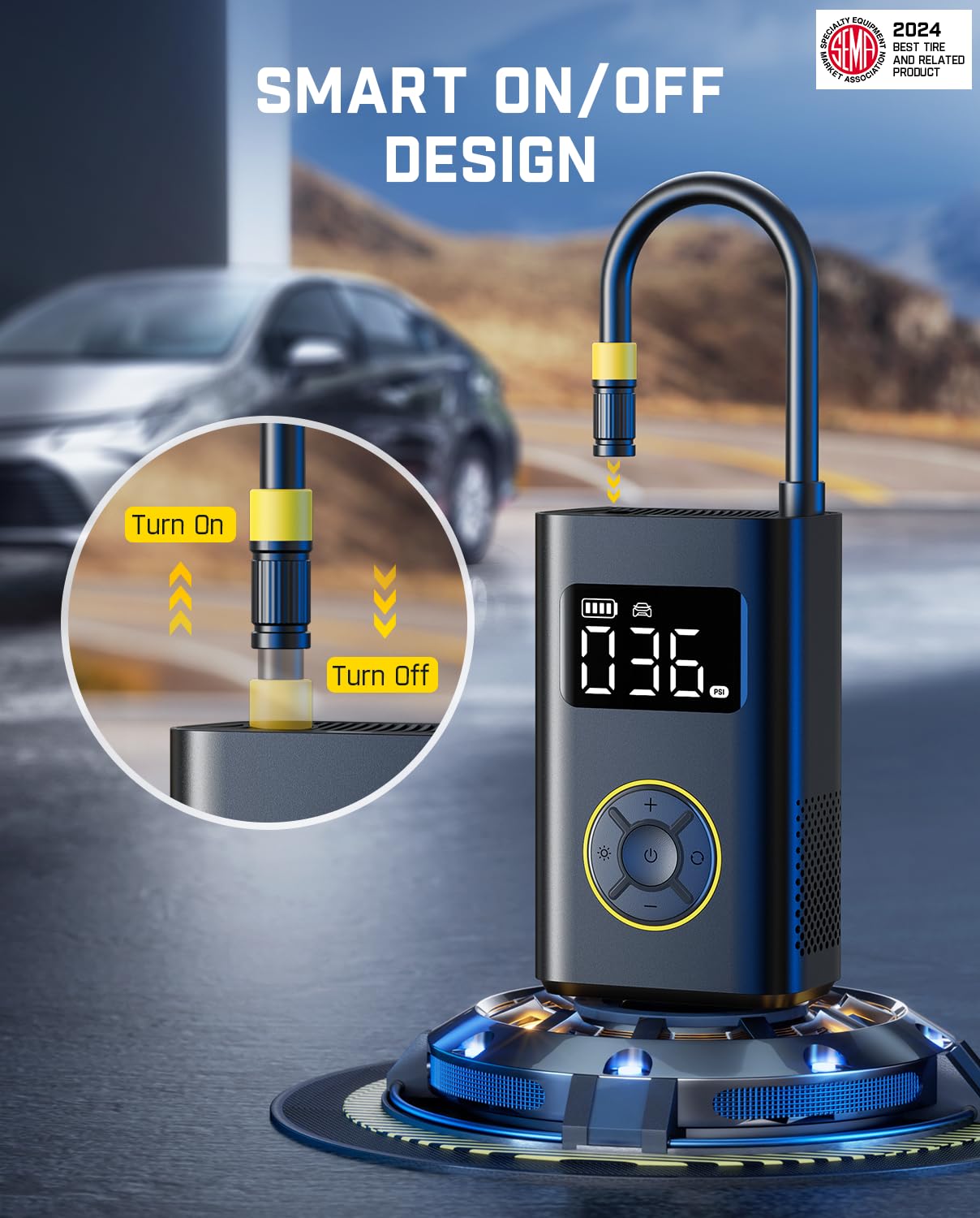 Fanttik X9 Pro Portable Tire Inflator 150PSI Digital Air Pump Compact Car