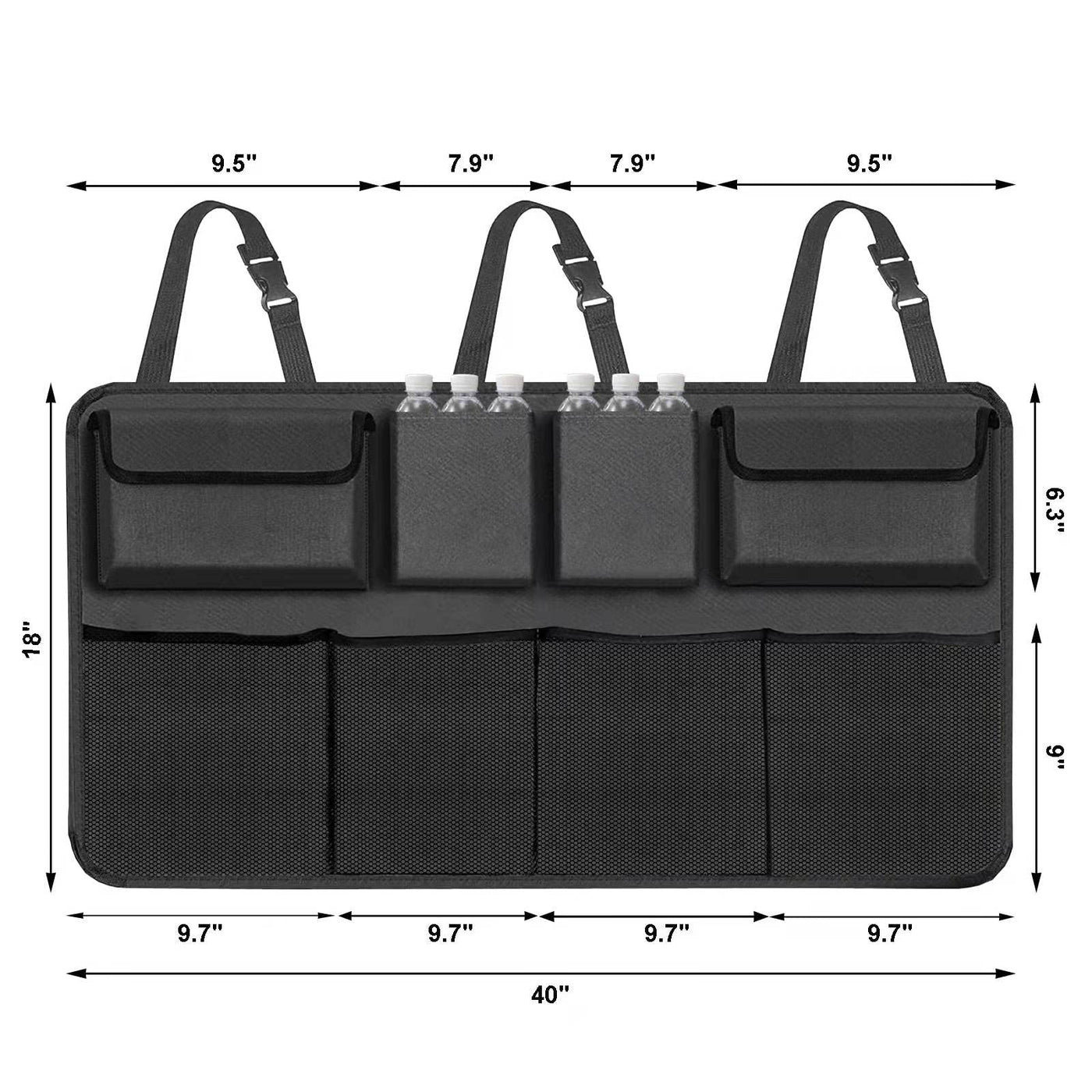 Snuopfy Car Trunk Organizer With 8 Large Capacity Storage Bags