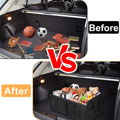 Zmnklry Car Trunk Organizer 72L Large Capacity Collapsible Compartments
