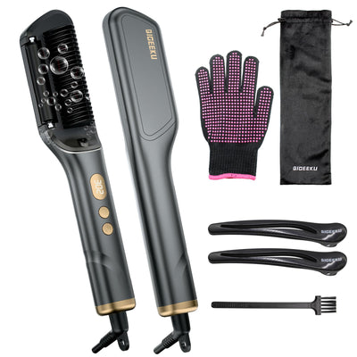 Upgraded Ionic Hair Straightener Brush For Smooth Styling