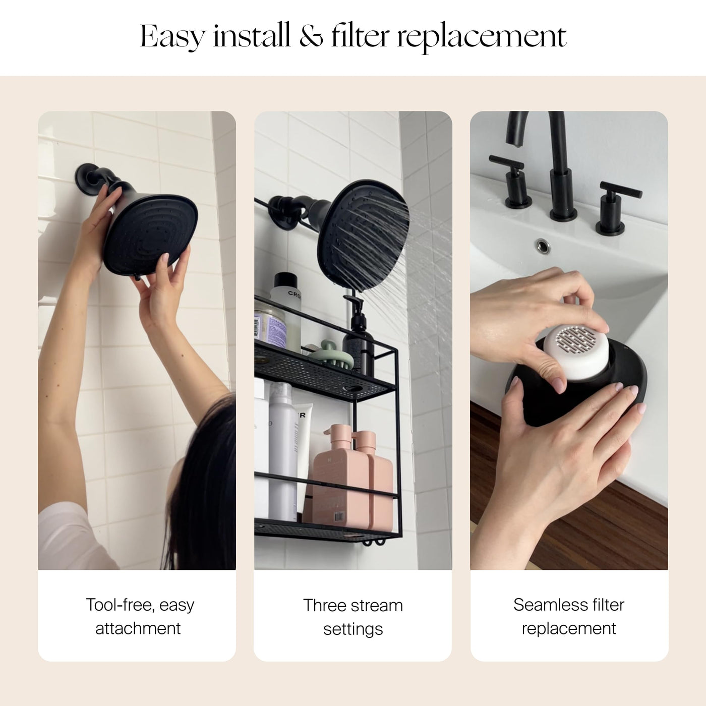 High Pressure Shower Head Filter For Hard Water Purification