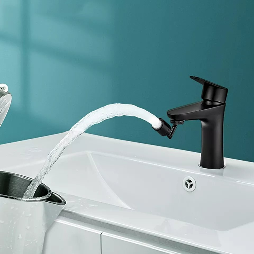 Flexible Kitchen Faucet 720 Degree Bendable Black Sink Tap Spray Head
