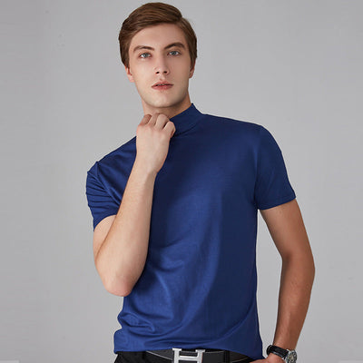 Men's Slim Fit T-shirt With Collar Stylish Casual Wear