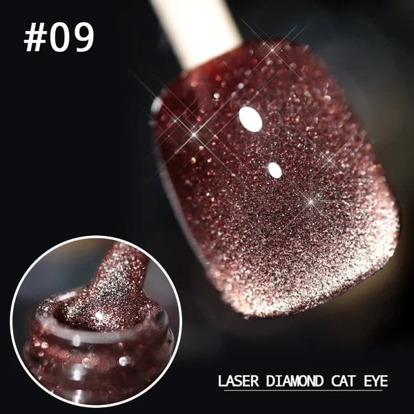 Laser Diamond Cat Eye Nail Polish Stunning Reflective Nail Color