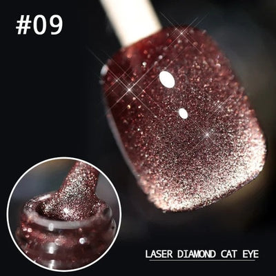 Laser Diamond Cat Eye Nail Polish Stunning Reflective Nail Color