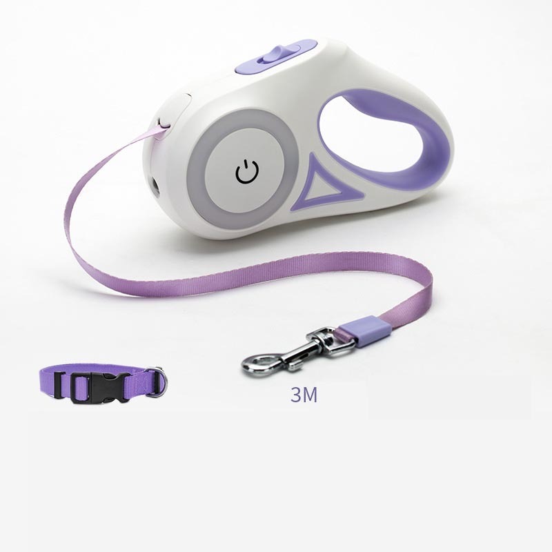 Retractable Dog Leash With Collar And Traction Rope For Small Medium Dogs