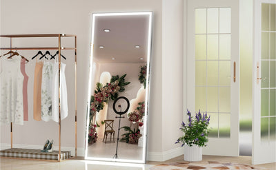 Large LED Bathroom Mirror With 3 Color Modes And Aluminum Frame