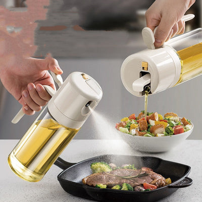 2 In 1 Oil Sprayer Bottle For Cooking BBQ Baking Olive Oil Vinegar
