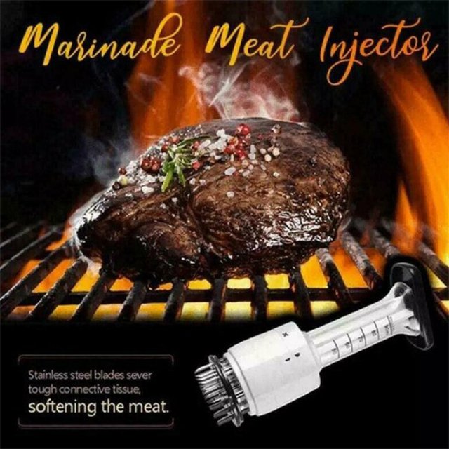 2-in-1 Meat Tenderizer And Marinade Injector Tool