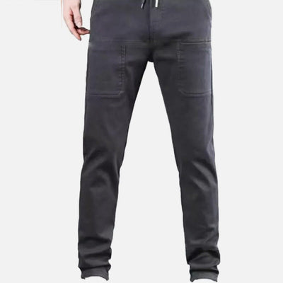 Stretch Cargo Pants With Multiple Pockets And High Stretch Fabric